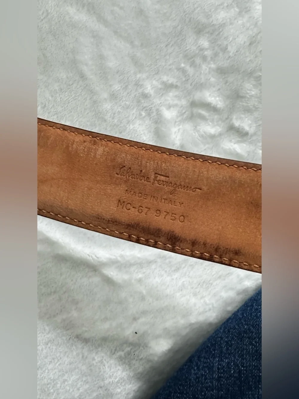 Salvatore Ferragamo Black and Gold Gancini Buckle Belt